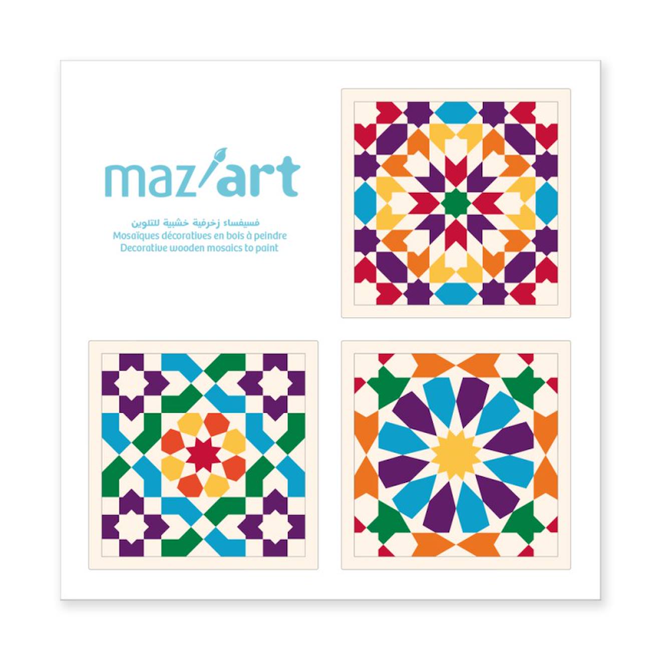 Coffret 3 Mosaïques À Peindre Beige (Mazafran) - Image 2