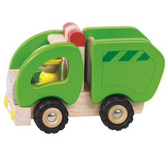 Jouet-Camion poubelle en bois