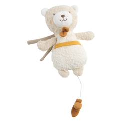 Jouet-Premier âge-Peluches-Peluche mini musical en bouclette coton bio - petit soleil