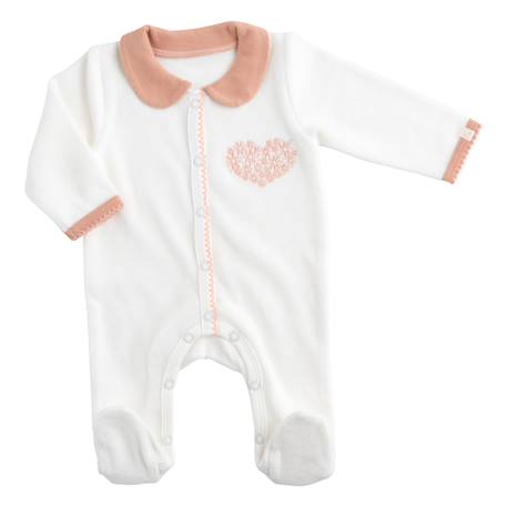 Bébé-Pyjama bébé avec col en velours - petit coeur
