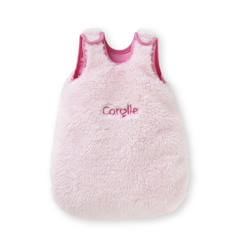 Jouet-Turbulette peluche rose pour poupon 30 cm