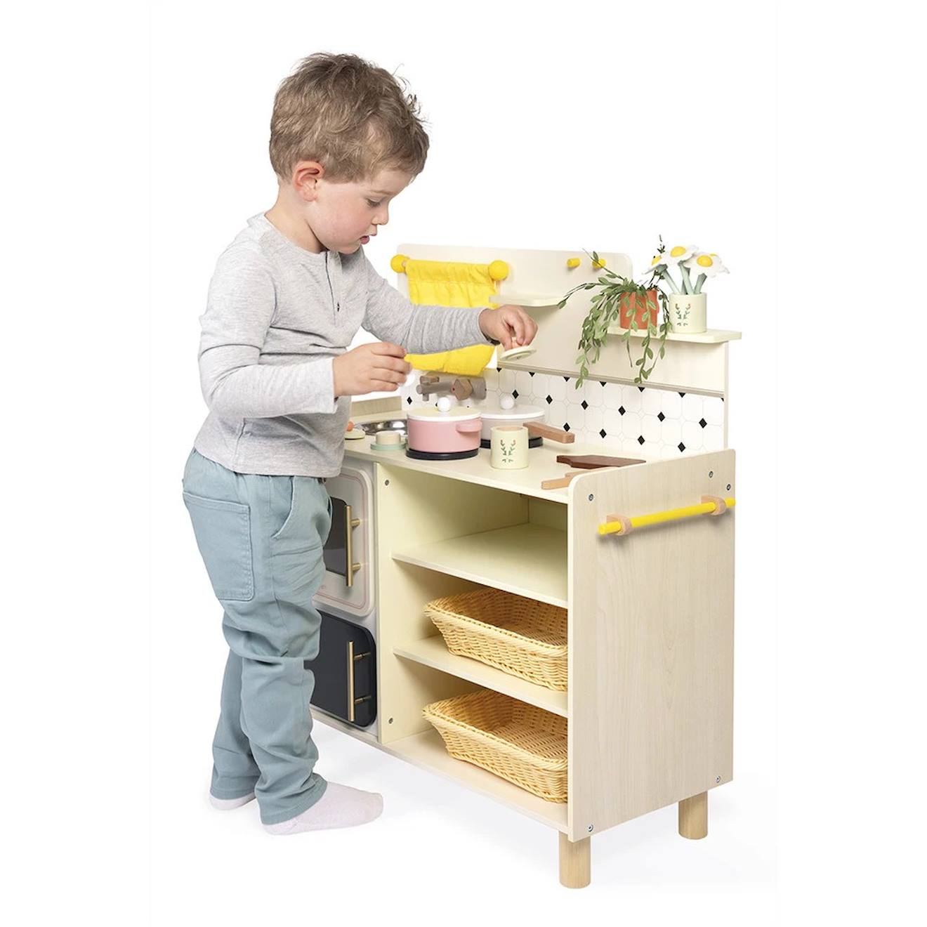 Cuisine tout équipée avec accessoires en bois | Prémaman