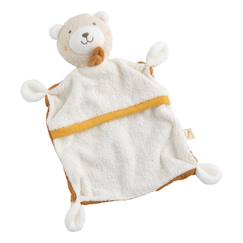 Jouet-Doudou mouchoir en coton bio - petit soleil