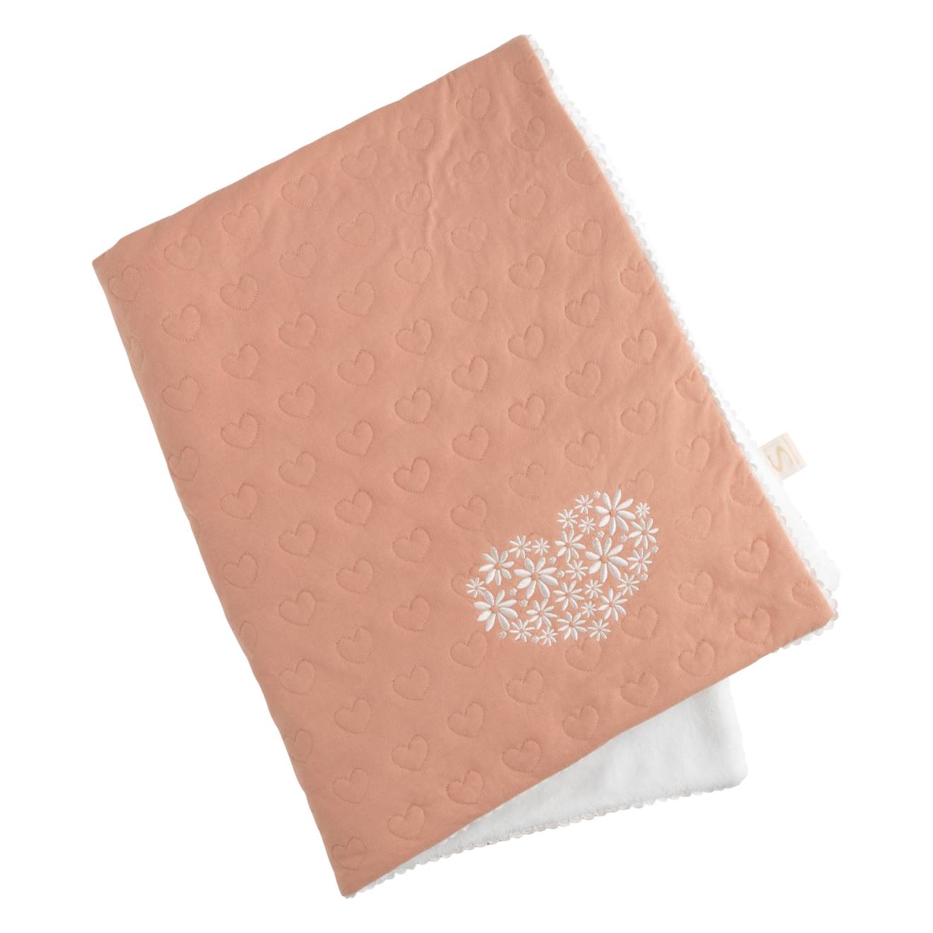 Couverture Bébé En Coton Avec Broderie Rose