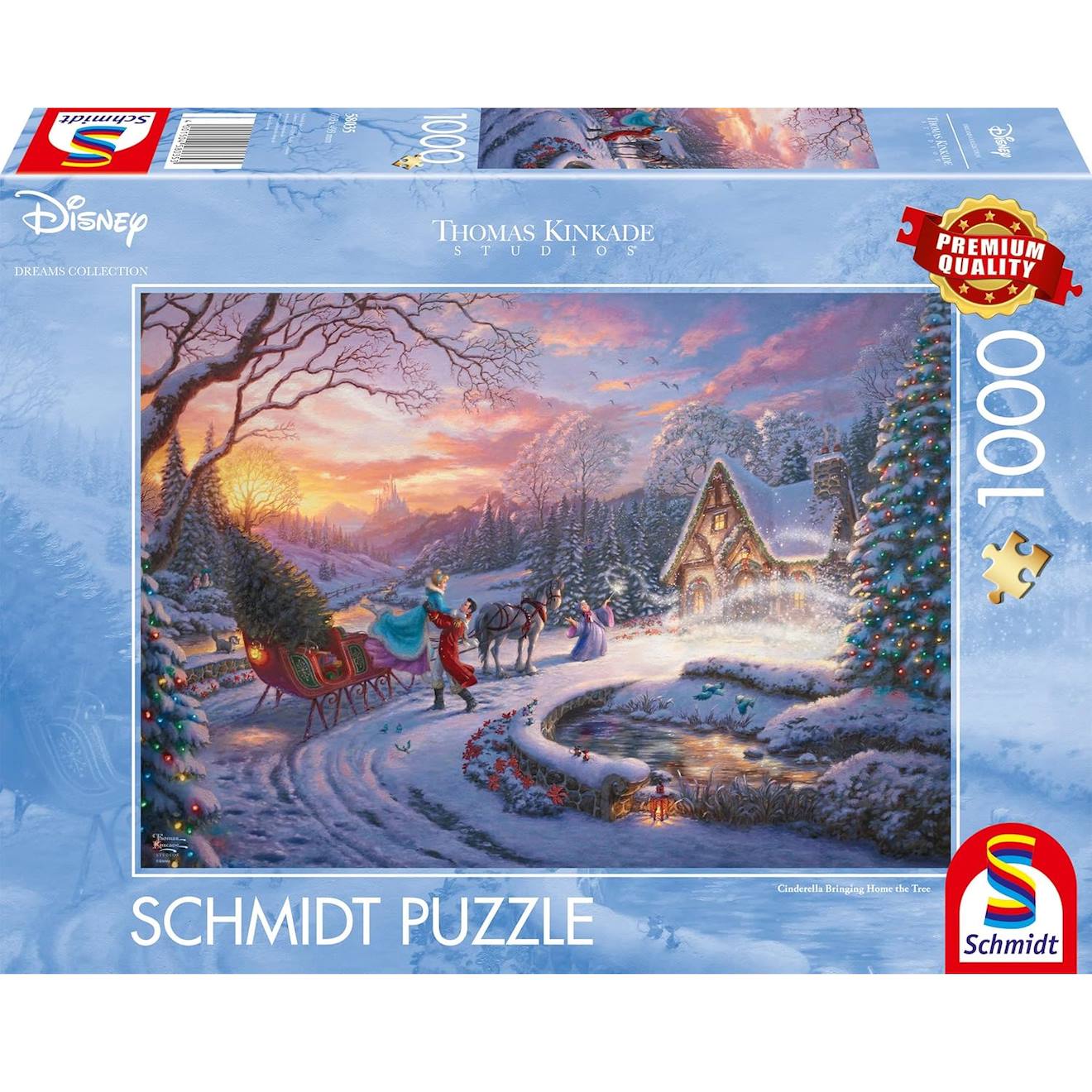 Puzzle Cendrillon Ramène Le Sapin 1000 Pcs Bleu