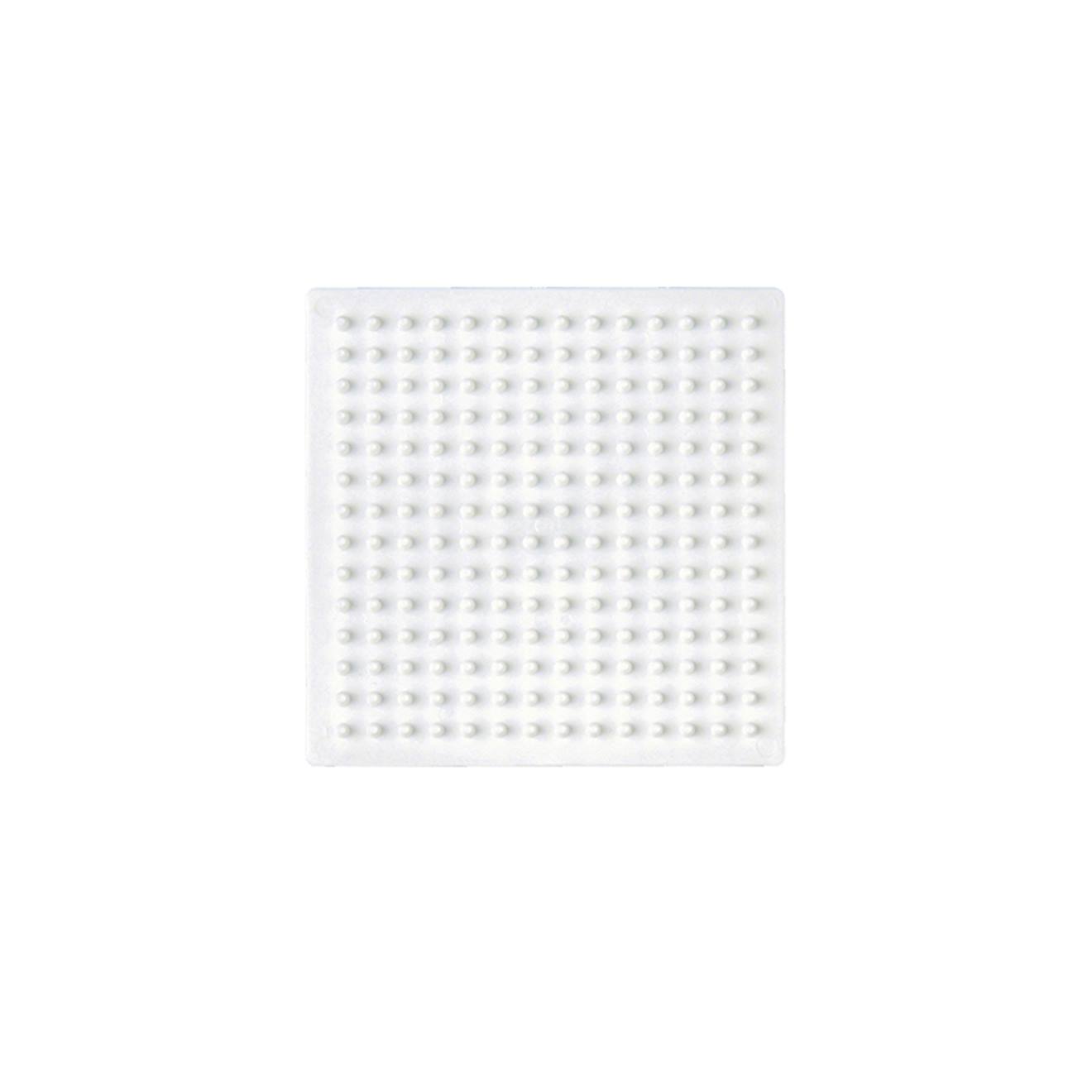 Plaque Petit Carré Perles Plastique Midi Blanc