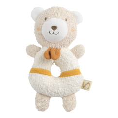 Jouet-Hochet bébé en coton bio - petit soleil