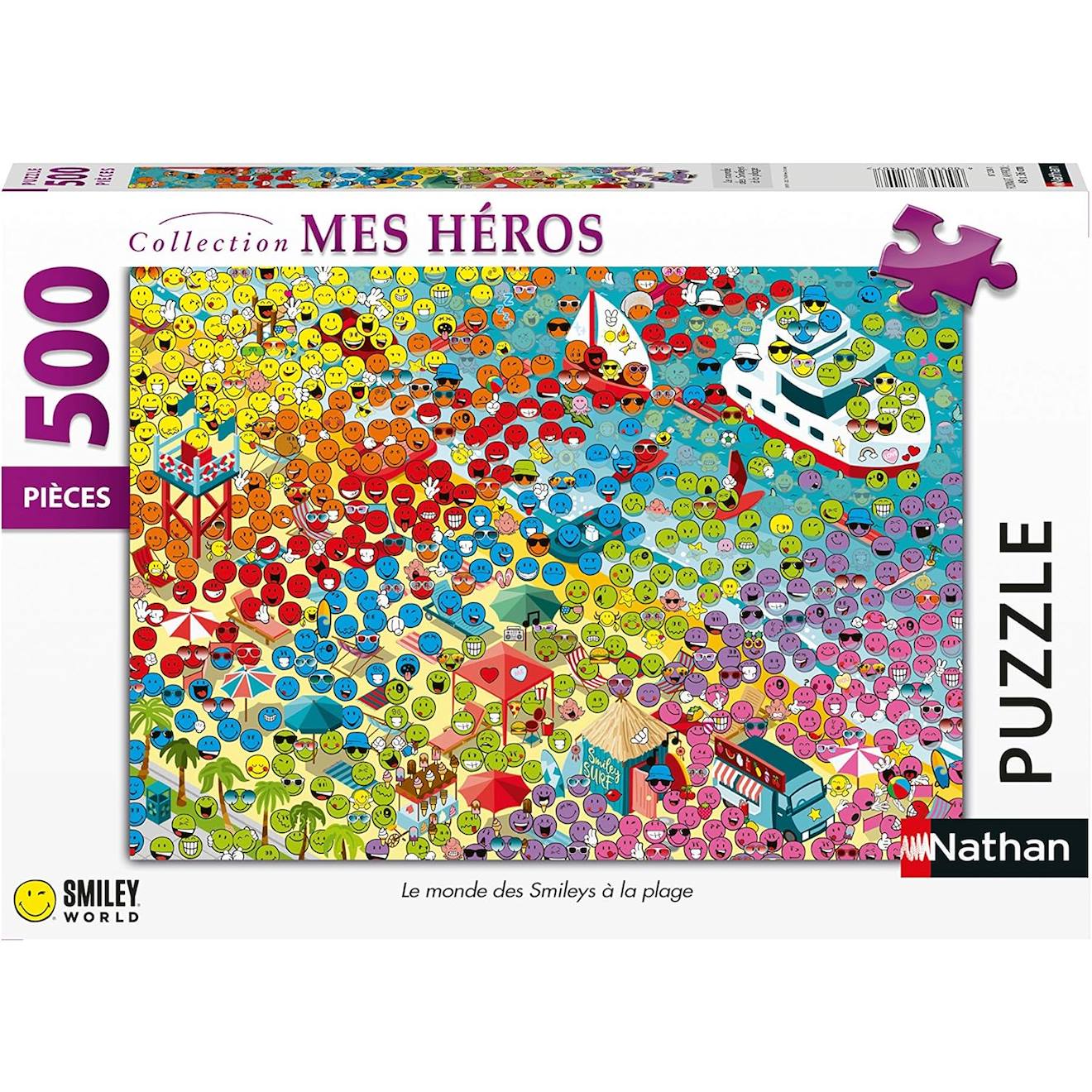 Puzzle Le Monde Des Smileys 500 Pcs Beige