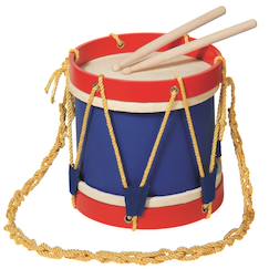 Jouet-Activités artistiques et musicales-Tambour en bois