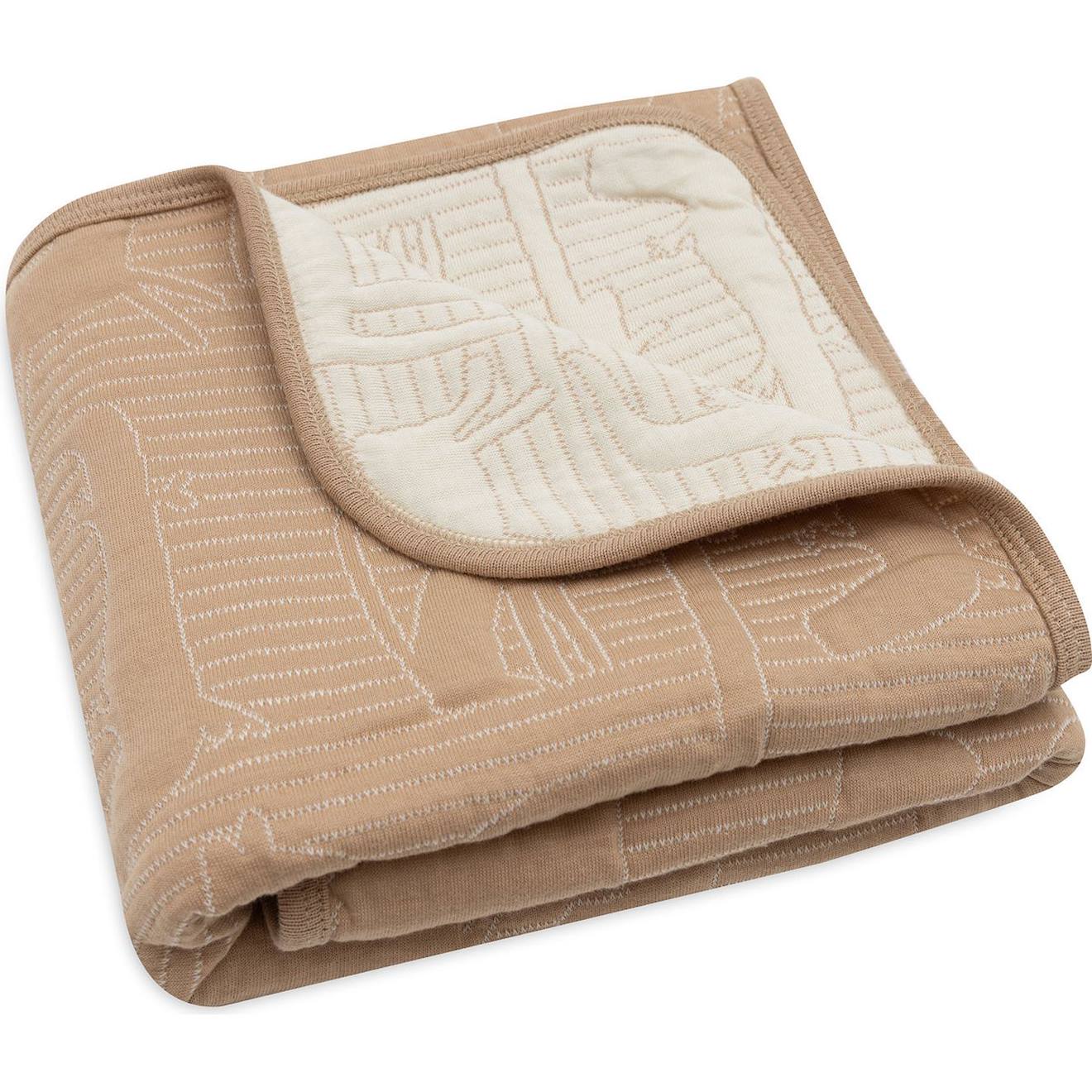Couverture En Coton Jungle Jambo Biscuit-oatmeal (75 X 100 Cm) Beige, Marron