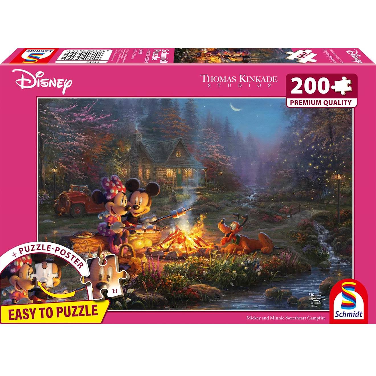 Puzzle Feu De Camp Mickey Et Minnie 200 Pcs Rose