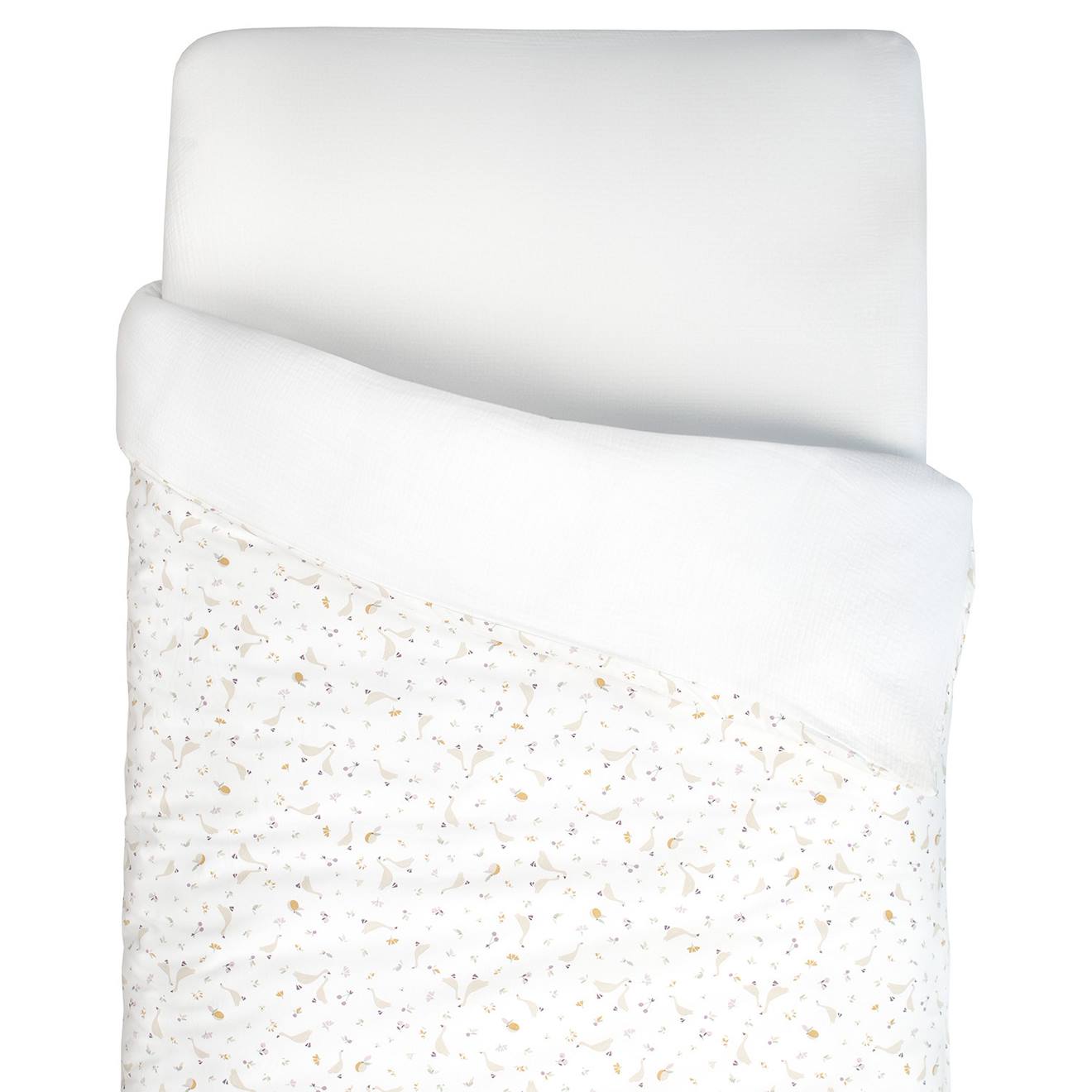 Housse De Couette Réversible Sidonia Sidonia, Beige, Écru, Blanc