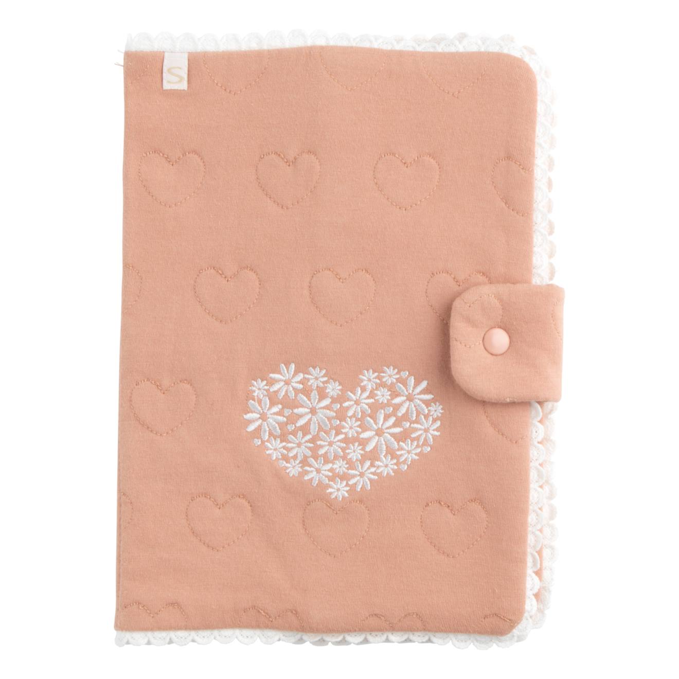 Protège Carnet De Santé En Coton Matelassé Rose