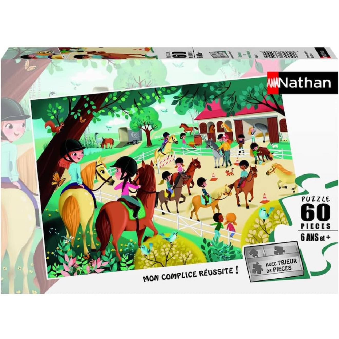 Puzzle Bienvenue Au Centre Équestre 60 Pcs Beige