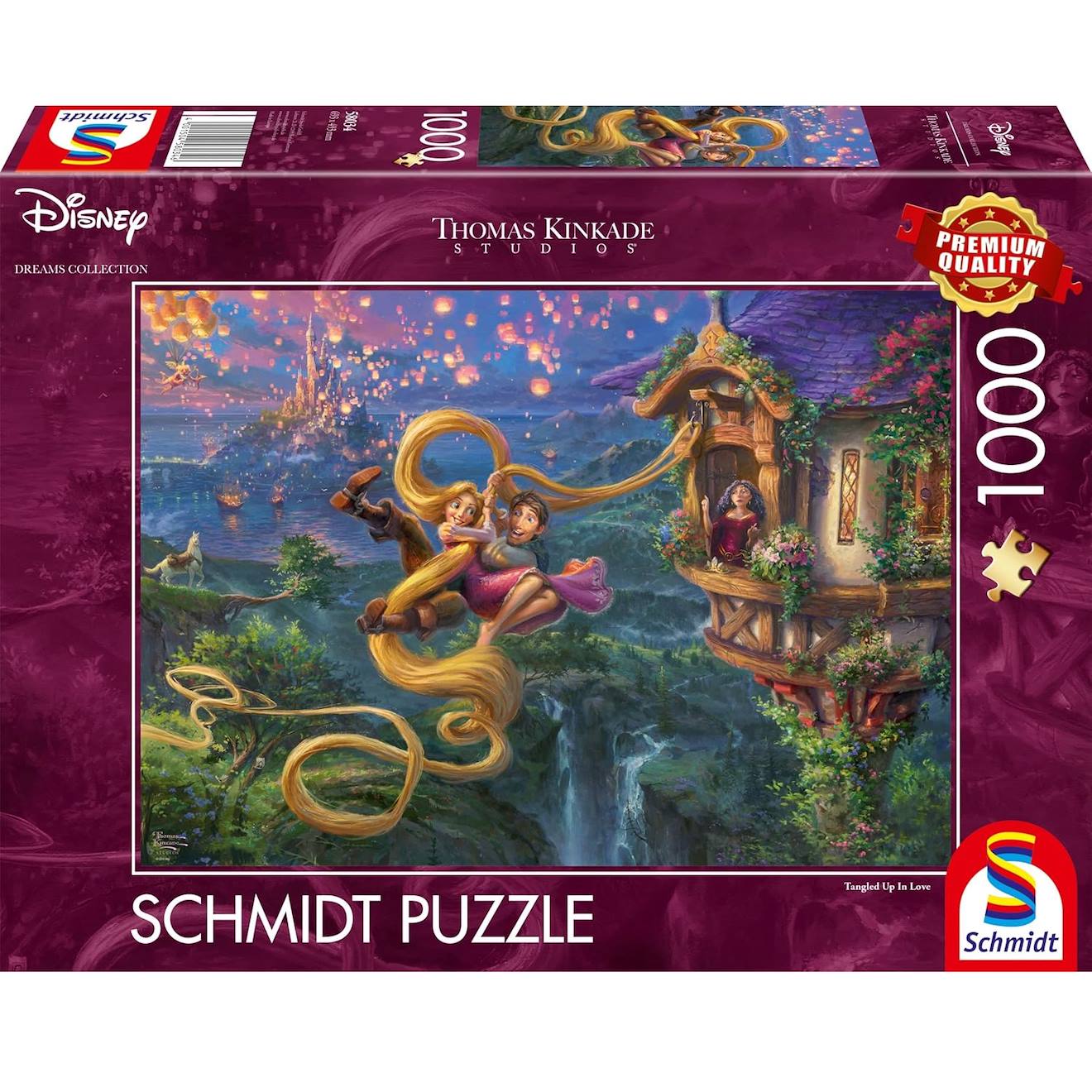 Puzzle Raiponce Emmêlée Dans L'amour 1000 Pcs Violet