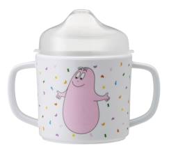 Puériculture-Repas-Vaisselle, coffret repas-Tasse deux anses avec bec amovible barbapapa