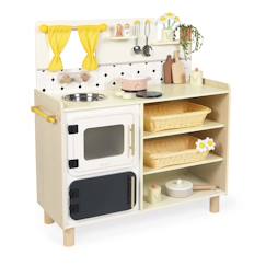 Jouet-Grande cuisine en bois équipée