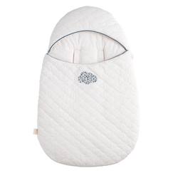 -Nid d'ange bébé 5 attaches en coton matelassé - petit coeur