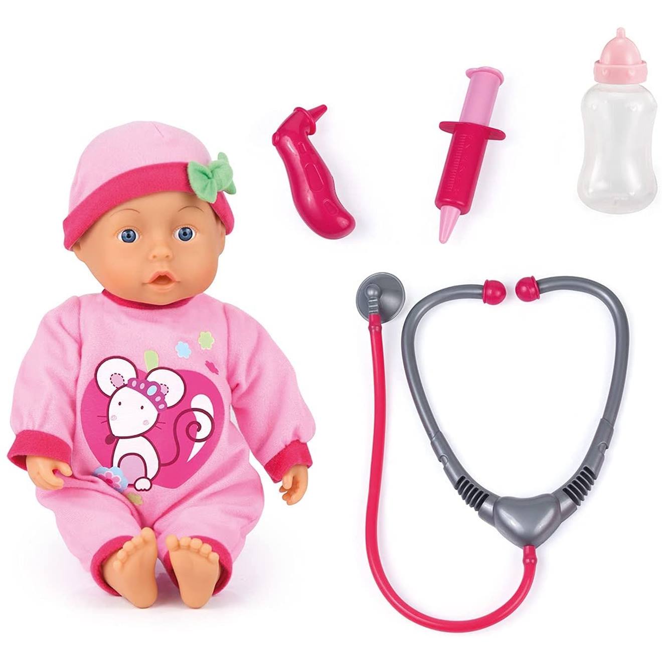 Kit Docteur Poupée Bébé Avec Son Rose