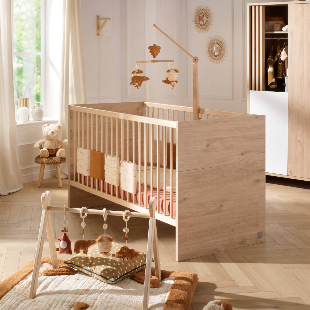Lit Évolutif - Little Big Bed En Bois Décor Chêne Suave Marron