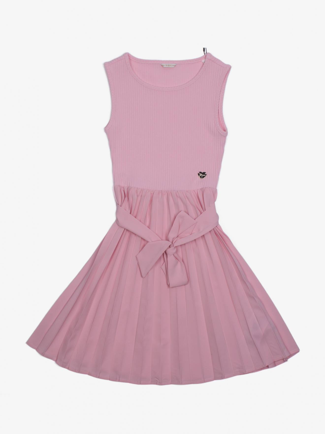Robe Taille Élastique Rose