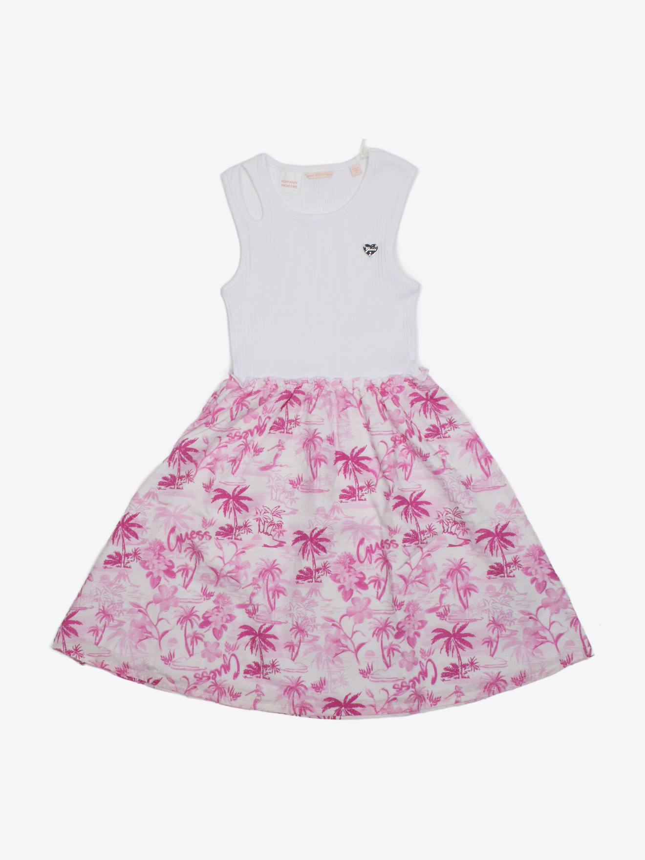 Robe Taille Élastique Pure White
