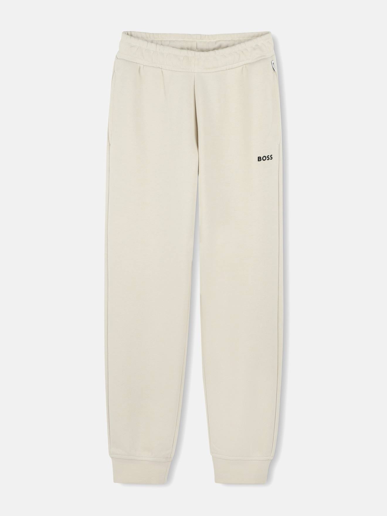 Jogging Taille Élastique Blanc Cassé