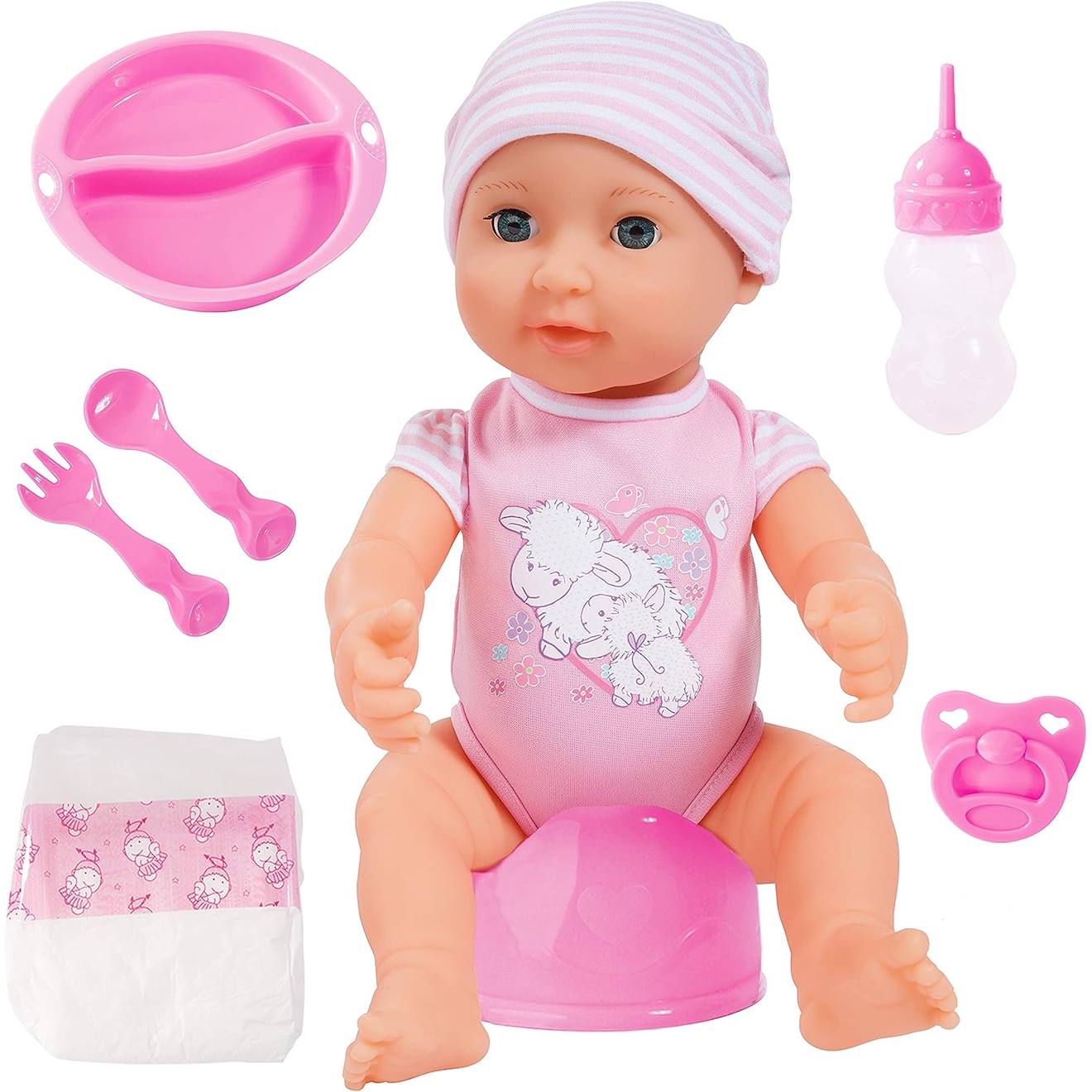 Poupée Piccolina Newborn Baby 40cm Multicolore