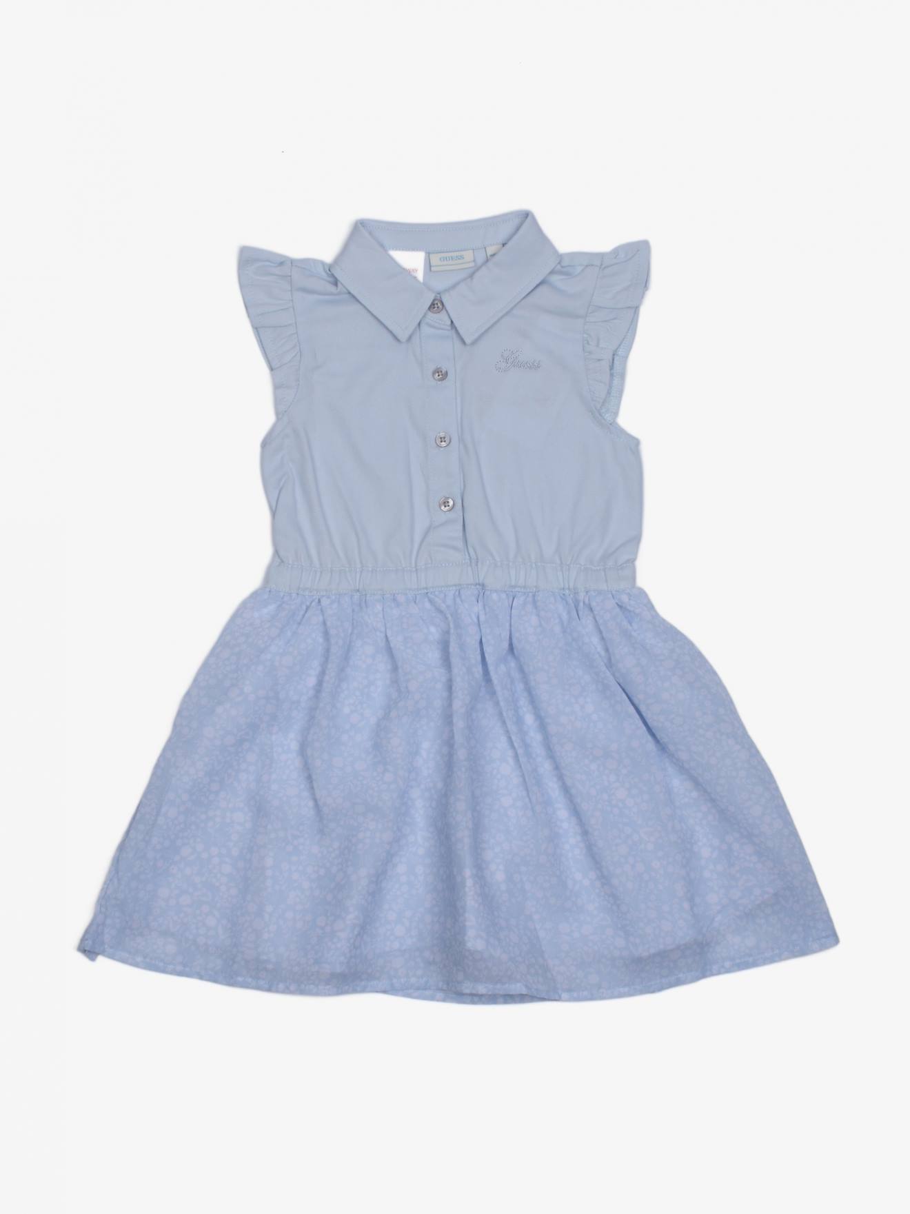 Robe Col Chemise Bleu Clair