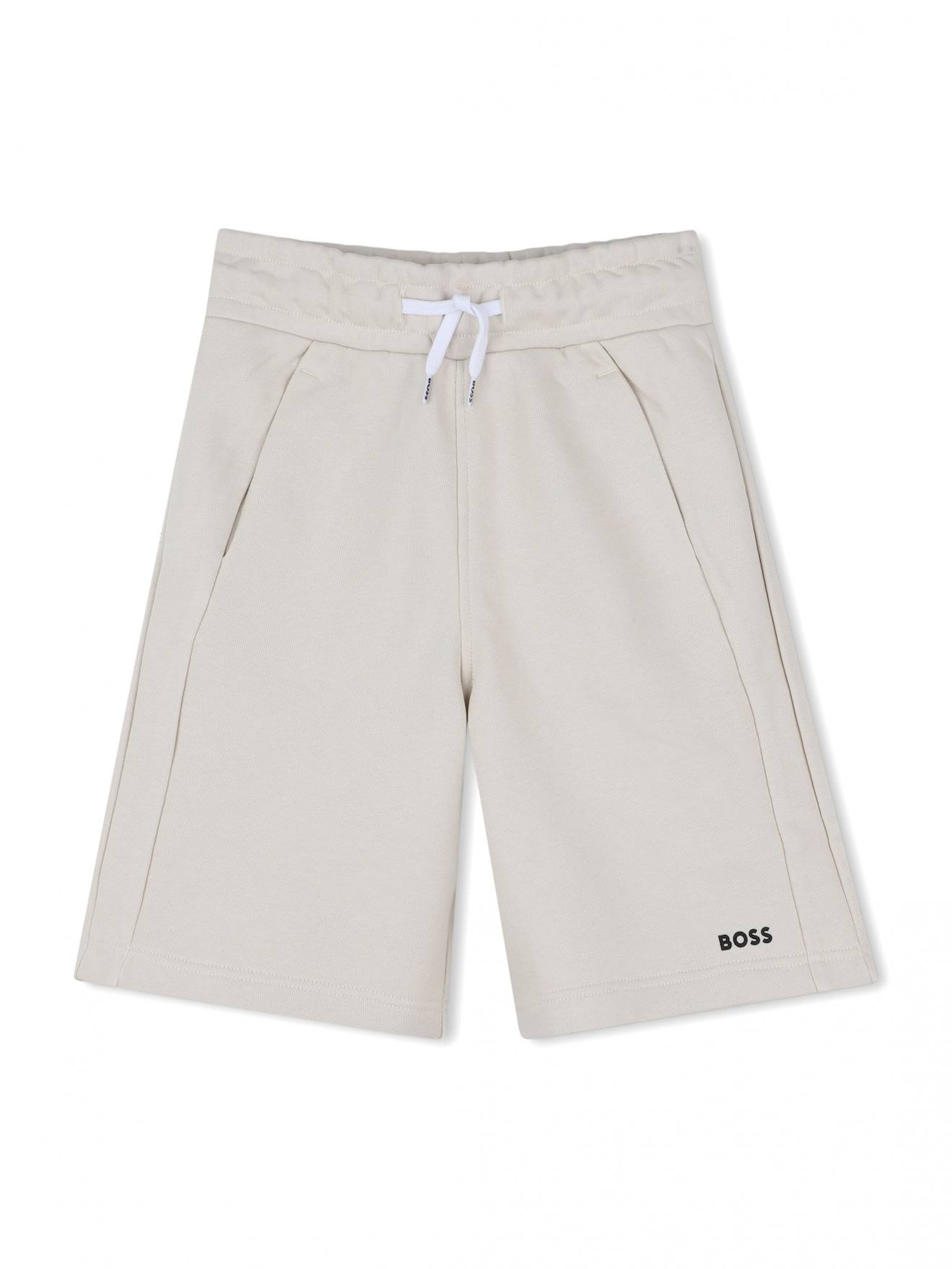 Bermuda Taille Élastique Blanc Cassé