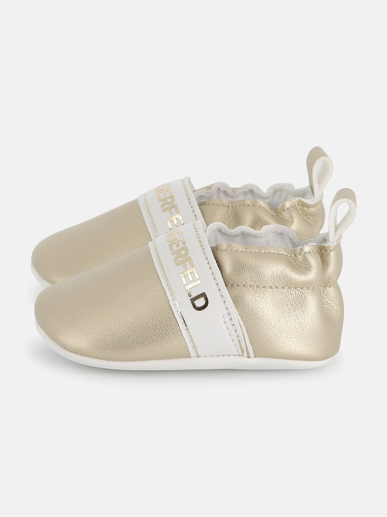 Chaussons À Enfiler Doré