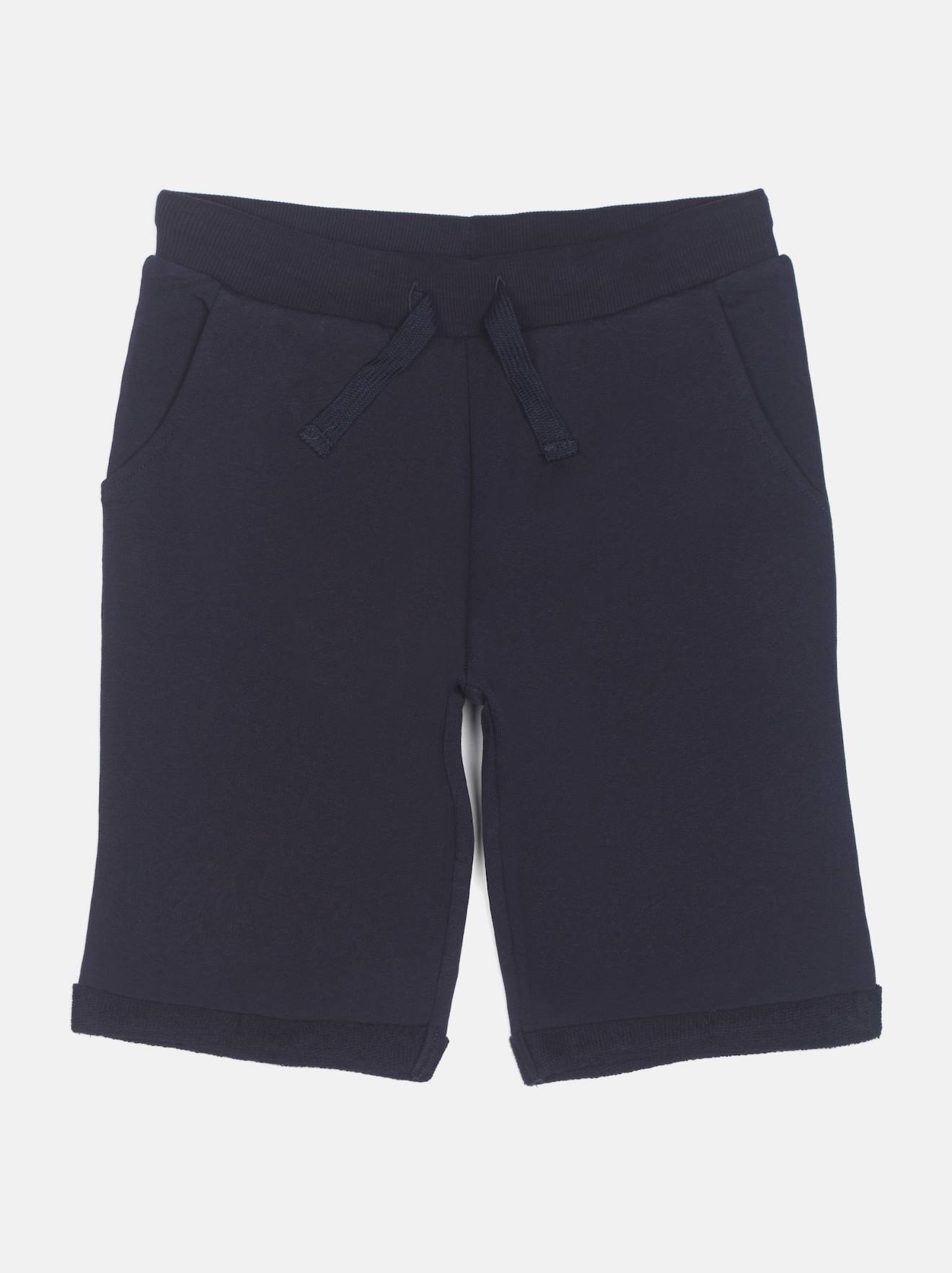 Short Taille Élastique Bleu Foncé 12693