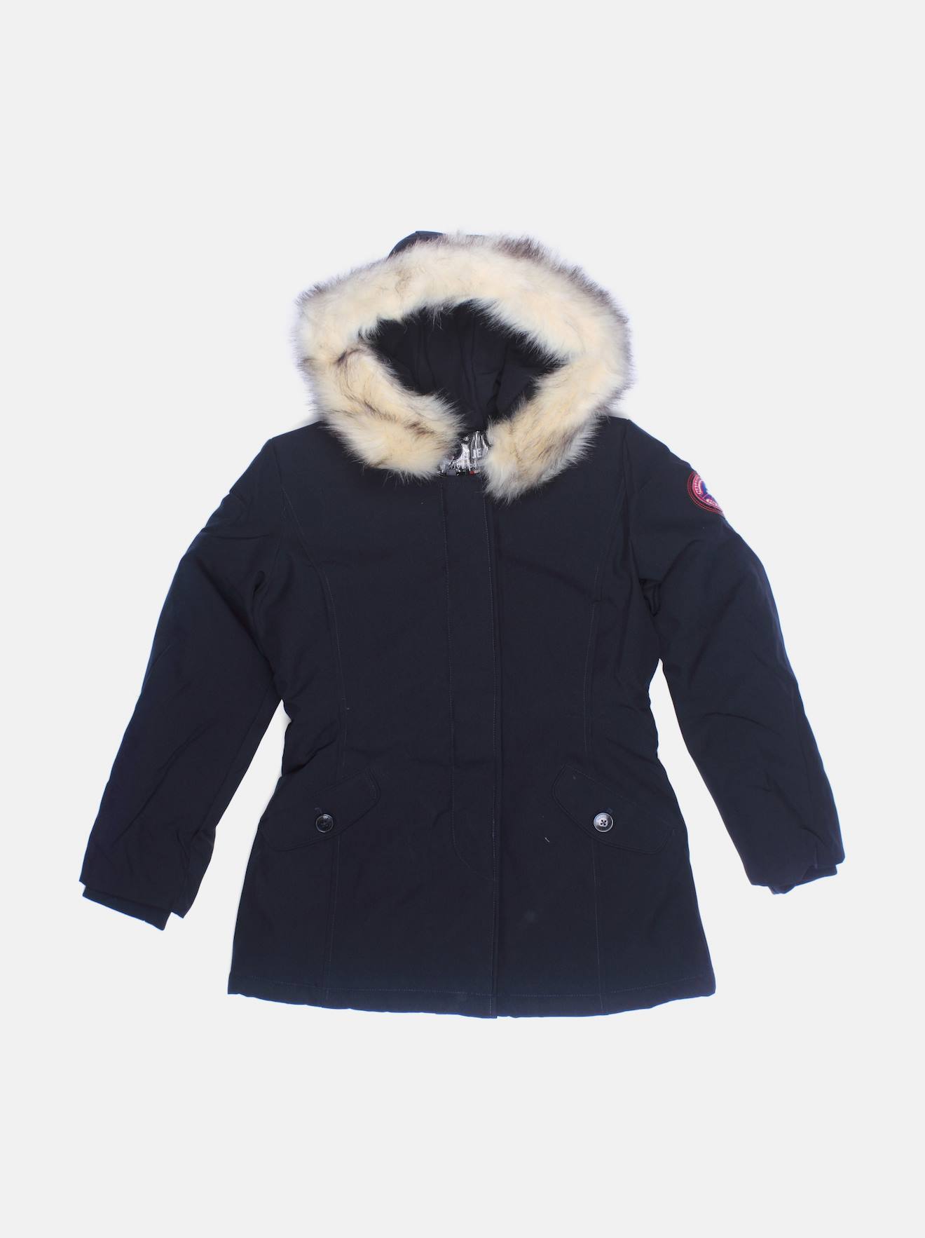 Blouson À Capuche Bleu Foncé