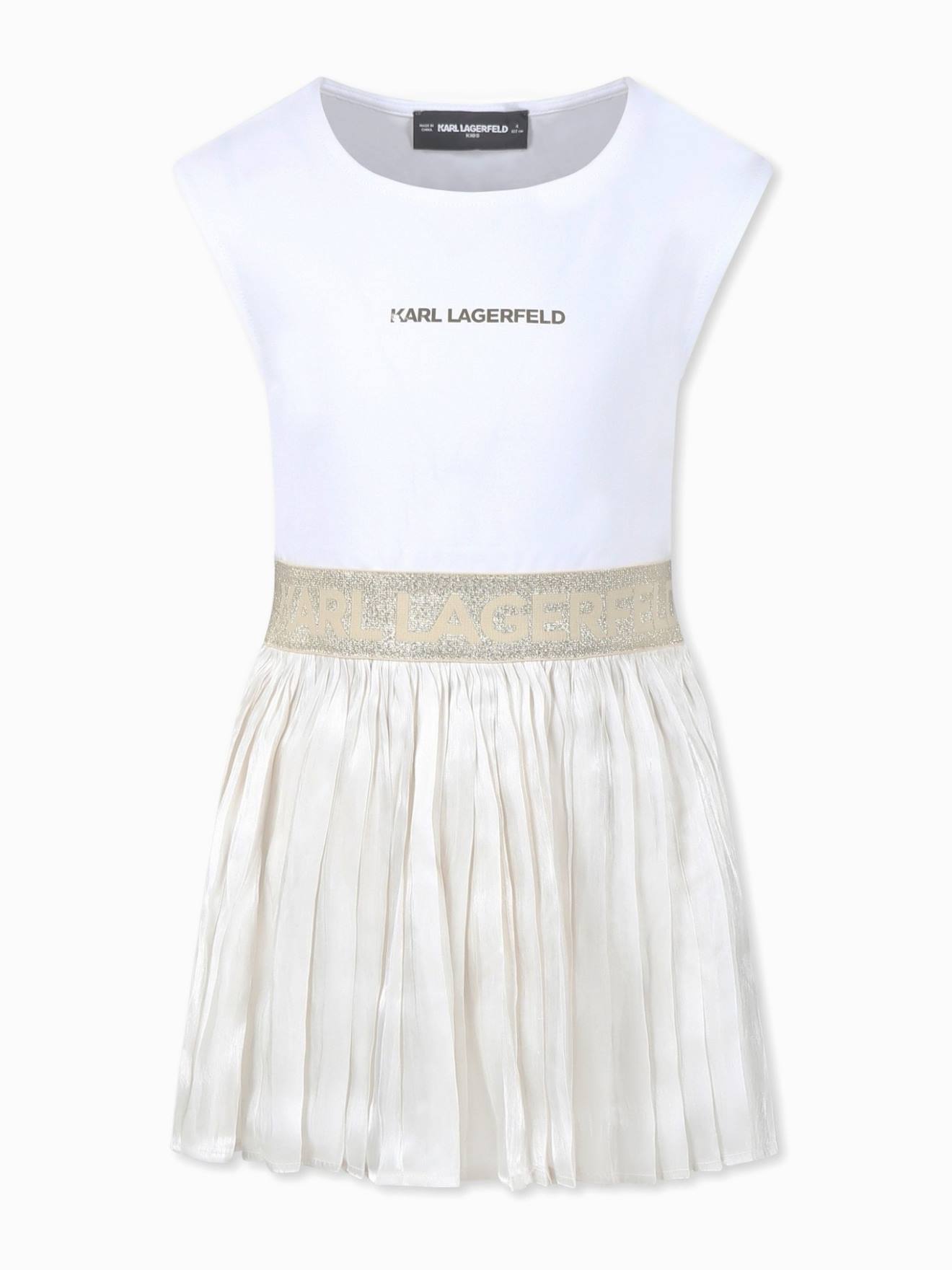 Robe Taille Élastique Blanc