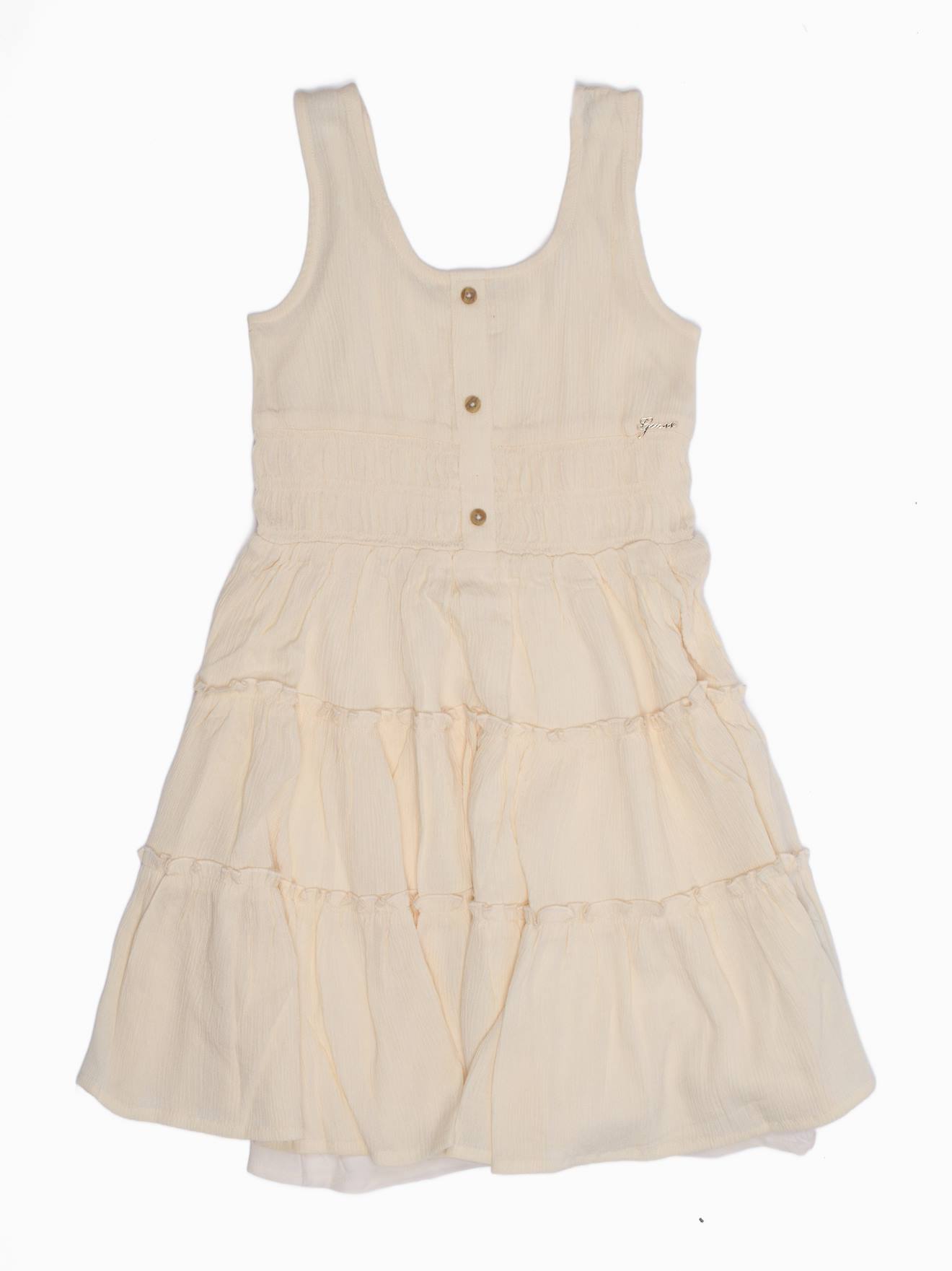 Robe À Volants Jaune Paille