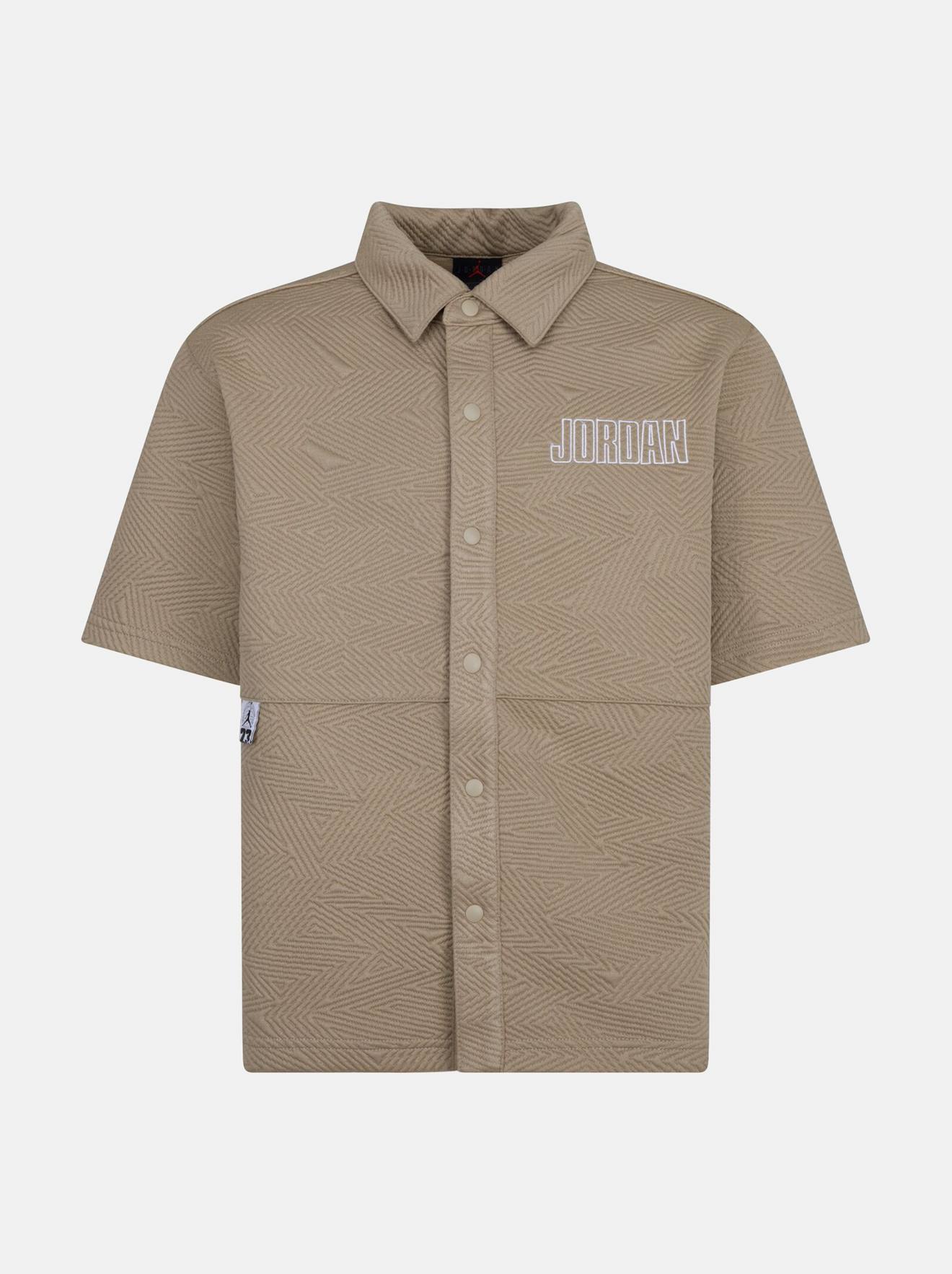 Chemise Manches Courtes Beige