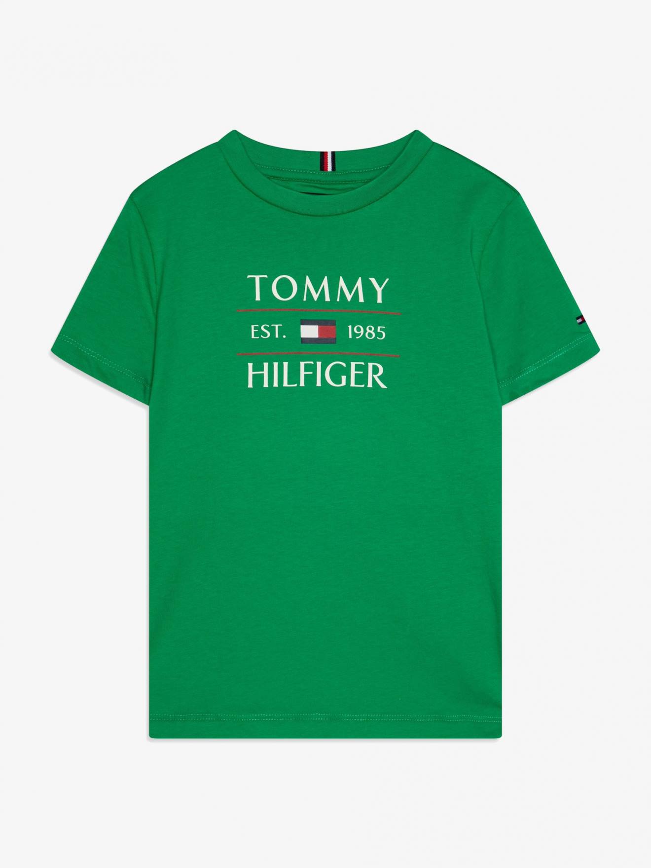 T-shirt Tommy Flag Hil Radiant Green