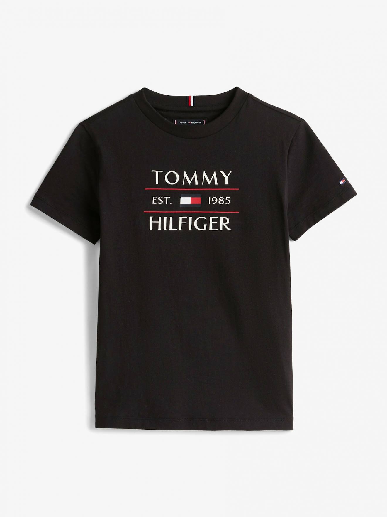 T-shirt Tommy Flag Hil Black