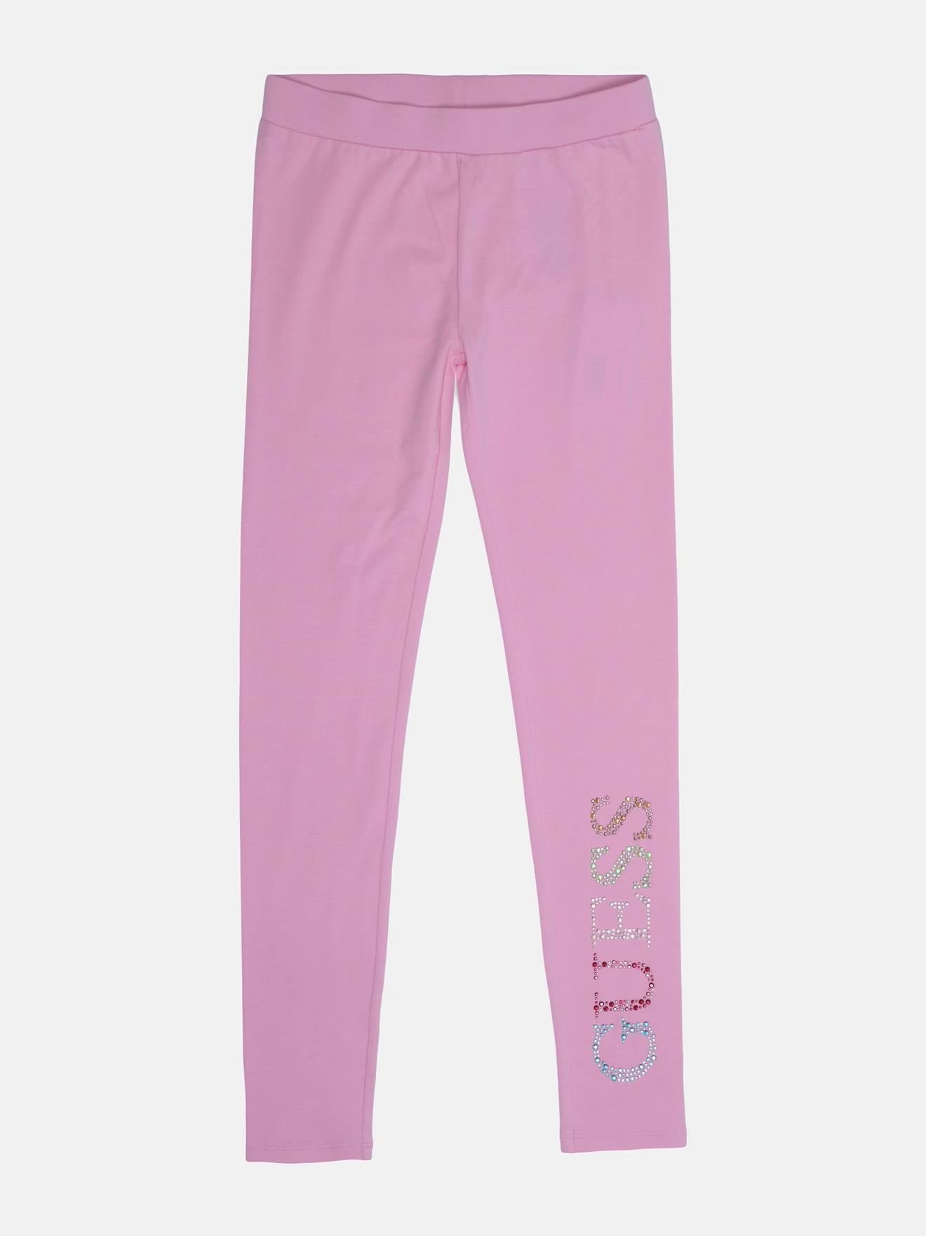 Legging À Détail Strass Rose