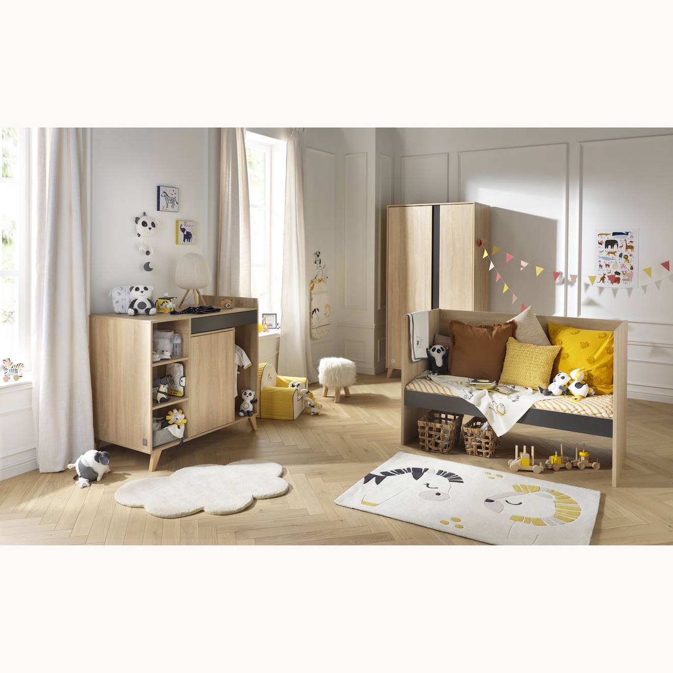 Lit Bébé Évolutif En Lit Junior - Nova Gris
