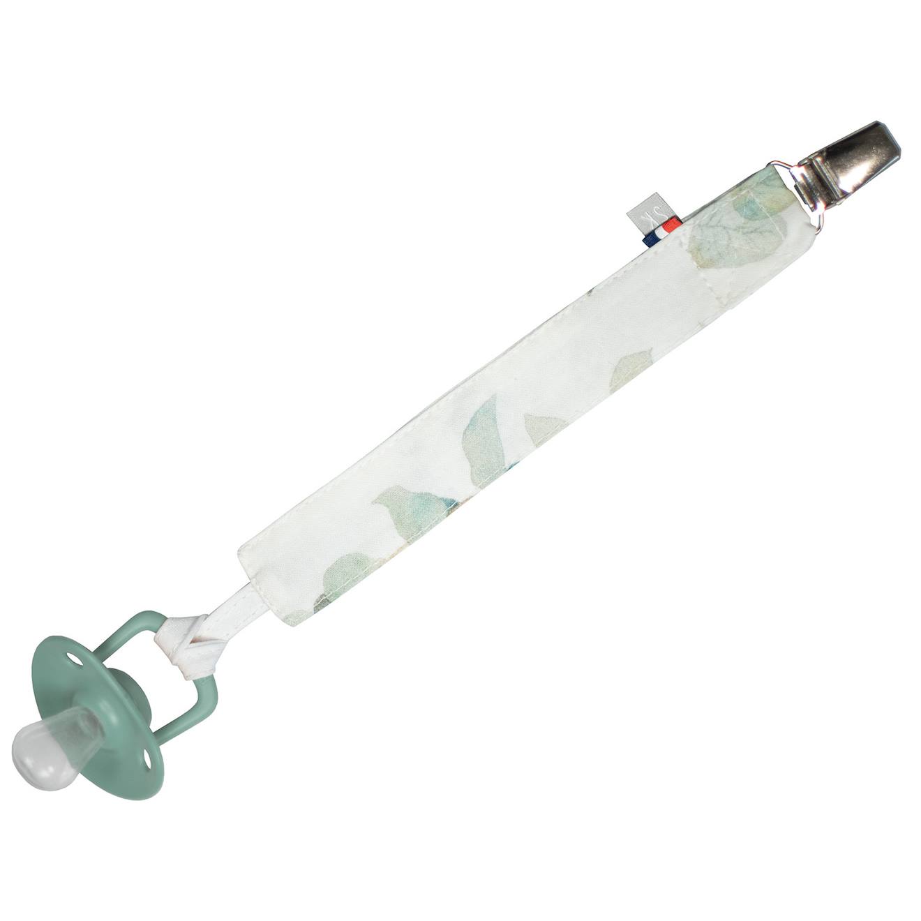 Attache Tétine En Coton Eucalyptus Eucalyptus, Vert, Gris