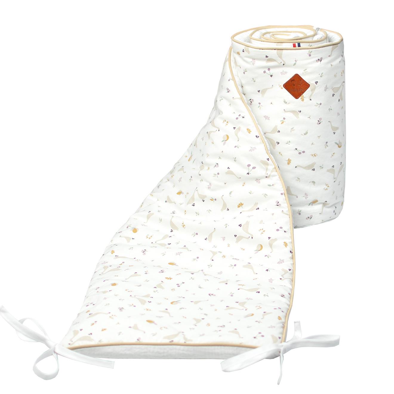 Tour De Lit Universel En Gaze De Coton Sidonia Sidonia, Beige, Écru, Blanc