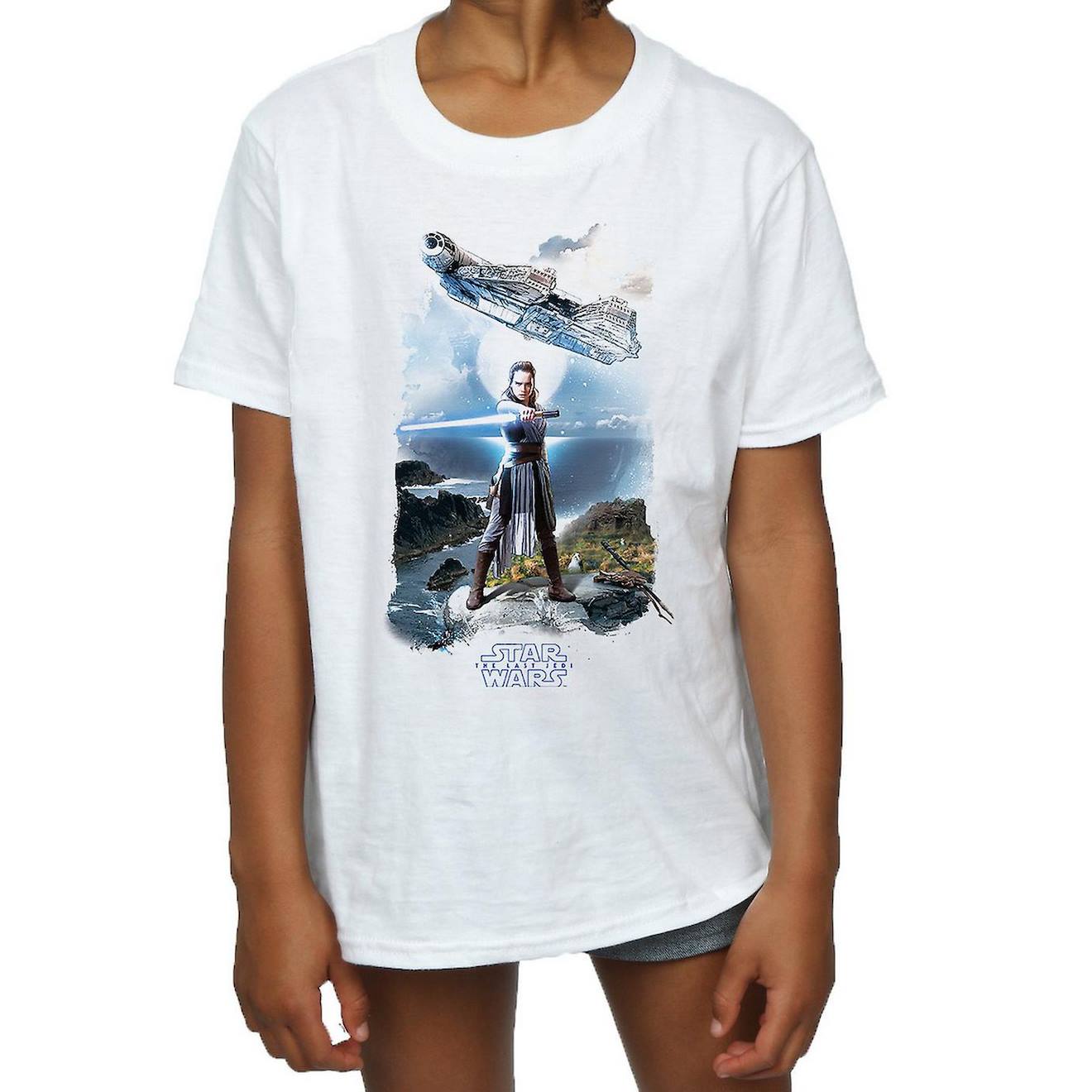 T-shirt En Coton Peigné De Qualité Supérieure Star Wars Blanc