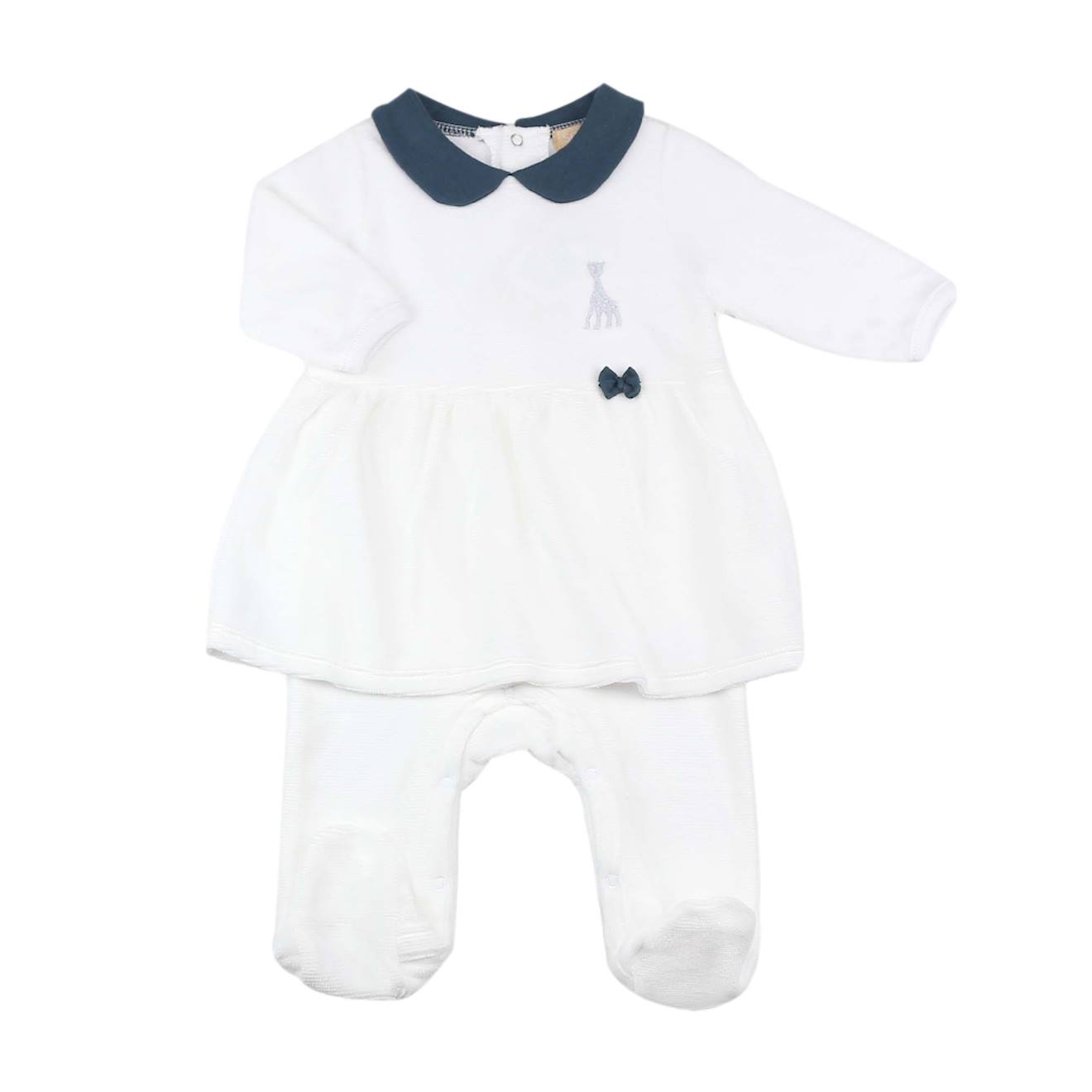 Pyjama Robe - Velours Bleu Marine