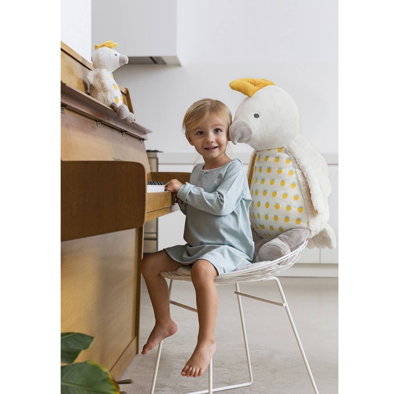 Peluche Cacatoès Corey 24cm Beige (Happy Horse) - Image 1