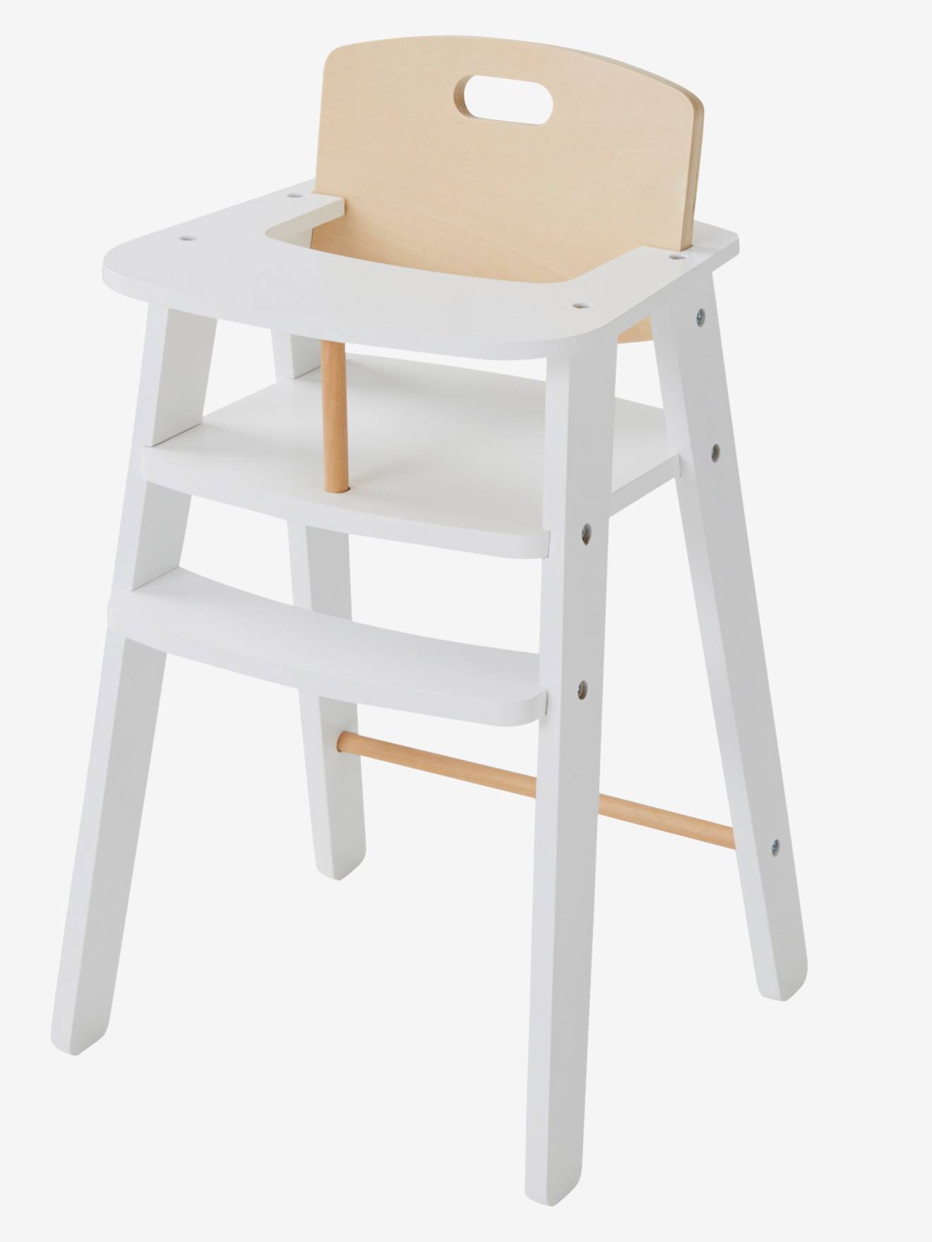 Chaise haute poupon en bois FSC® blanc
