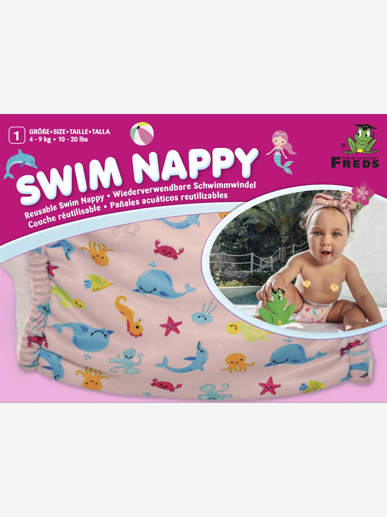 Maillot de bain couche FREDS SWIM ACADEMY rose nude