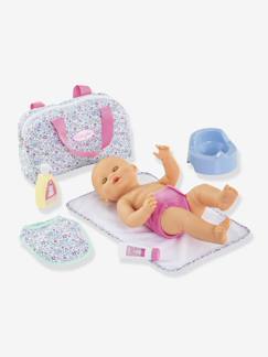 Jouet-Poupons et poupées-Poupons et accessoires-Coffret accessoires à langer fleuri -