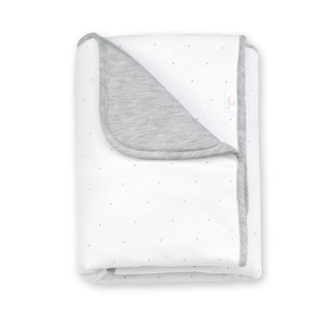 Couverture hiver - tog 3 cocon moelleux Dots plum+Mix grey 7 - vertbaudet enfant 