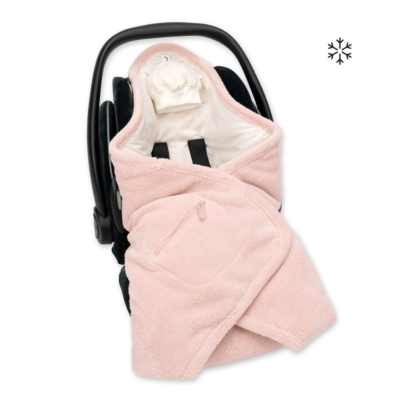 Nid D'ange Bébé Poussette Et Siège Auto Hiver - Moelleux Douceur Blush (Bemini) - Image 1